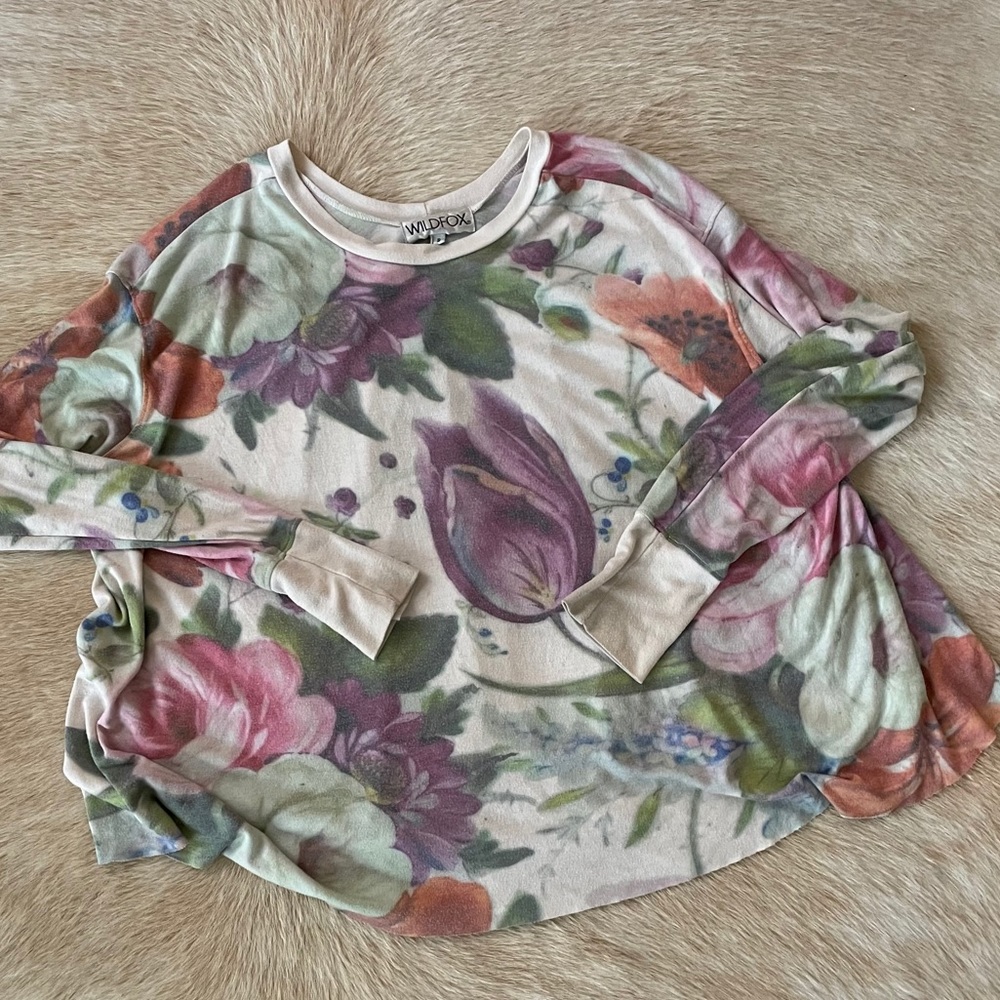 Wildfox Flowy Floral Top Size S